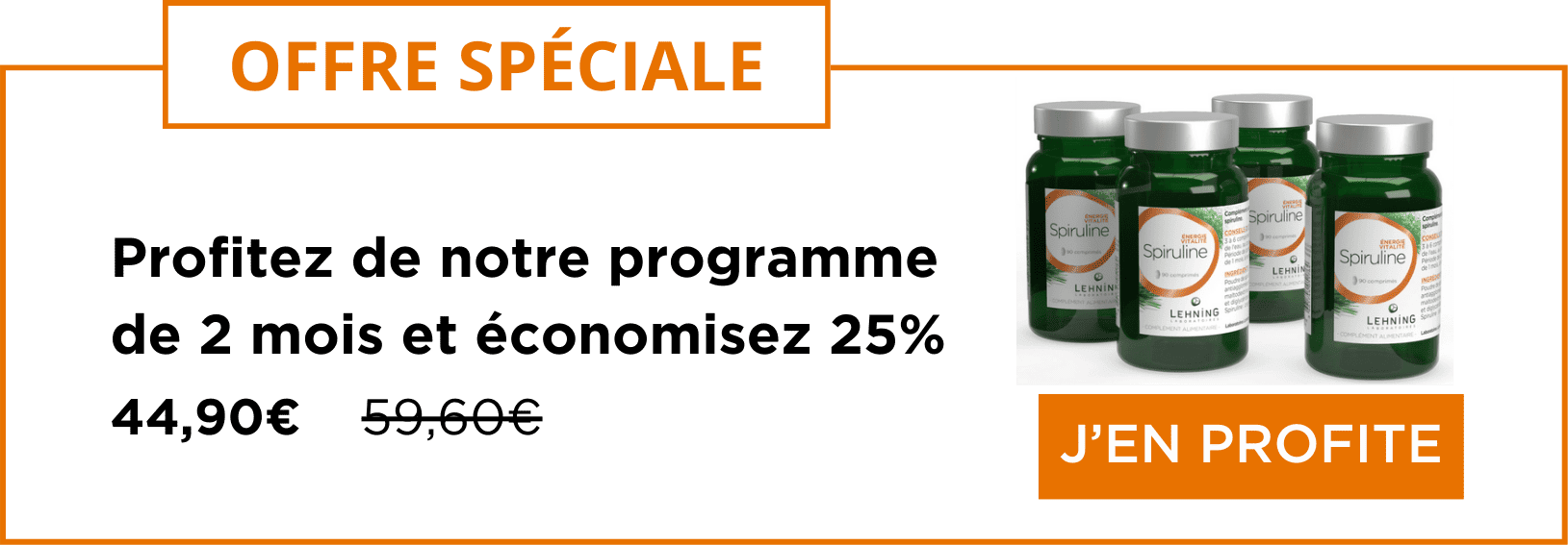 Offre 4 spiruline programme de 2 mois